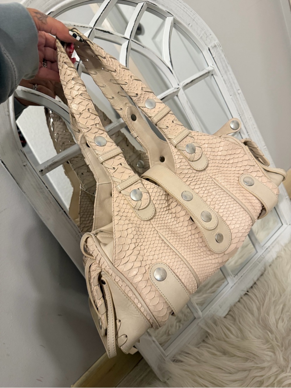 Chloe Silverado python beige cream bag excellent condition RARE stunning